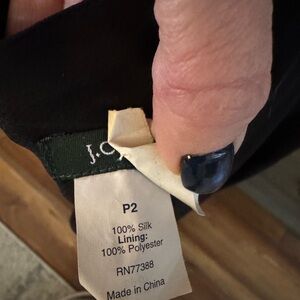 J. Crew Black Silk Dress